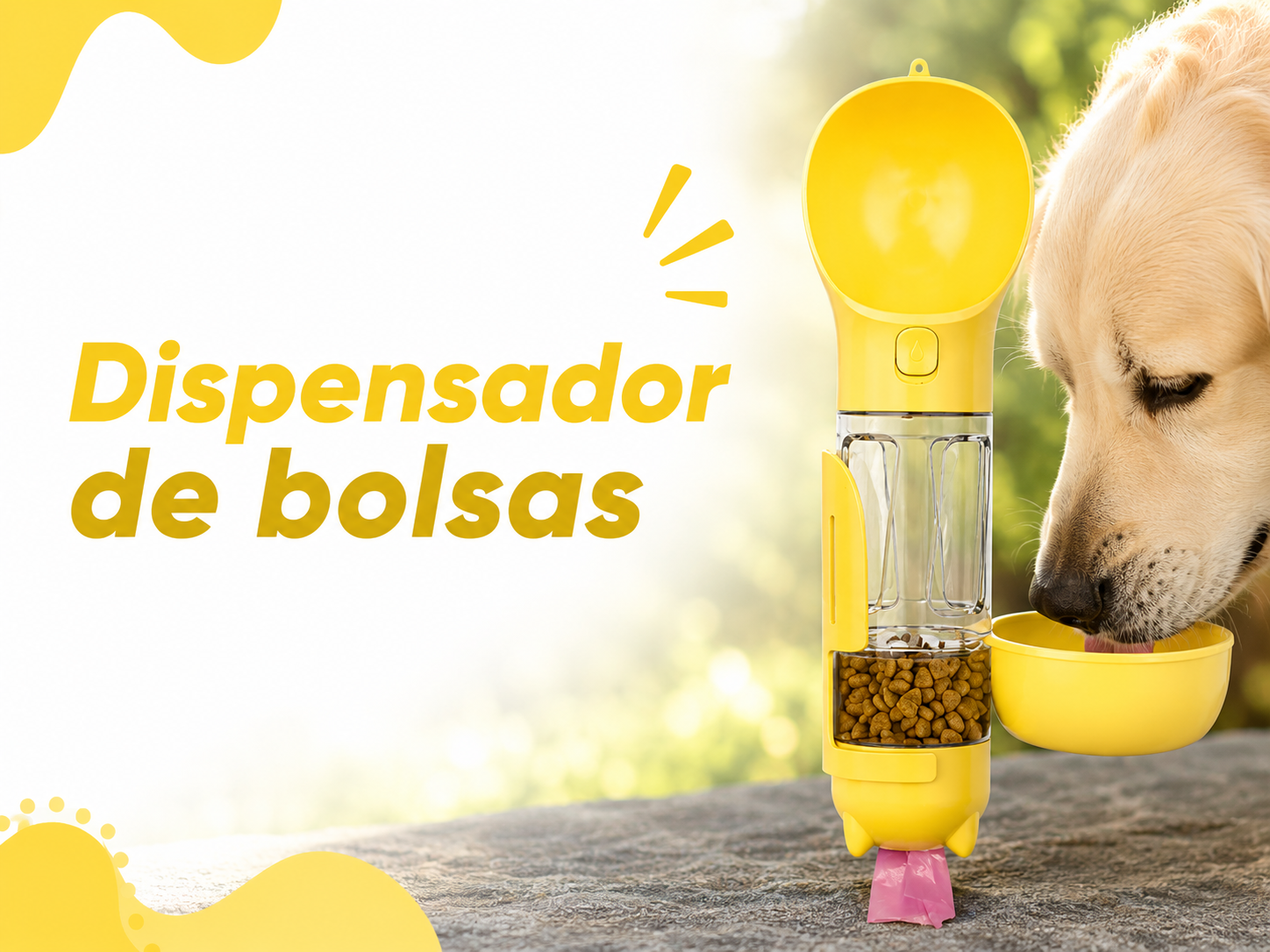 Dispensador de bolsas amarillo